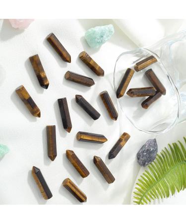 MAIBAOTA Tiger Eye Healing Crystals Gifts Wands Hexagonal Pointed Gemstones Set Bulk for Women Beginner Chakra Stones Nature Reiki Spiritual Energy Balancing Protection Crystal 10pcs - Buy Online on GoSupps.com