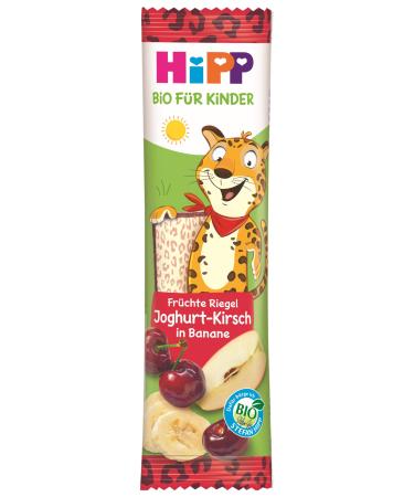 Hipp Bio-Riegel Fr chte-Freunde Leopard Joghurt-Kirsch in Banana 22 x 23g DA31363 for Jogh.-Kir.-Ban.23g 23 g (22 pack) Jogh.-Kir.-Ban.