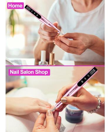 Kalolary Electric Nail Files 20000RPM Professional Nail Drill for Acrylic Nails Gel Portable USB Electric Nail Drill with 13 Drill Bits 30 Sanding Bands Manicure Pedicure Kit for Home Nail Salon - Buy Online on GoSupps.com