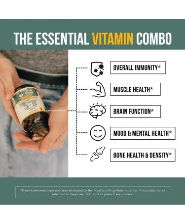 Organic Plant D3 + K2 | 10000 IU D3 + 120 mcg K2 as All-Trans MK7 from MenaQ7 - 100% Whole Food Raw & Vegan | Enhanced Digestion with Prebiotic & Superfood Complex D3 from Organic Algae (60 Count) - Buy Online on GoSupps.com