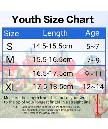 Buy Finger Ten Youth American Football Receiver Gloves - Slippery Impact Palm Waterproof Perfect for Girls Aged 5-14 - Ideal Outdoor Sports Gear - Buy Online on GoSupps.com