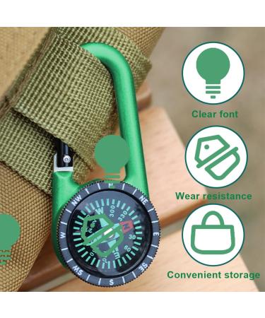 FDCGAS Compass Keychain Set - 5 Colorful Carabiner Compasses for Outdoor Adventures Camping & Party Favors - Buy Online on GoSupps.com