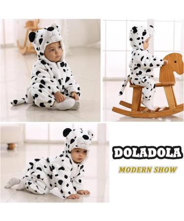 Doladola Unisex Baby Toddler Hooded Snow Leopard Romper Jumpsuit - 3-6 Months - Buy Online on GoSupps.com
