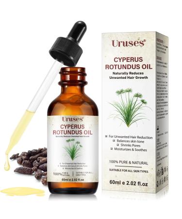 WeiWeiLa Cyperus Rotundus Hair Inhibiting Oil 60ml Reduces Hair Regrowth + Restores Skin With Peptides & Natural Formula Vegan & Suitable for Sensitive Skin