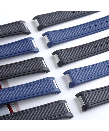 Neyens 20mm Rubber Clock Band for Omega Seamaster 300 AT150 De Ville Speedmaster - Replacement Bracelet Accessories with Black Buckle - Buy Online on GoSupps.com