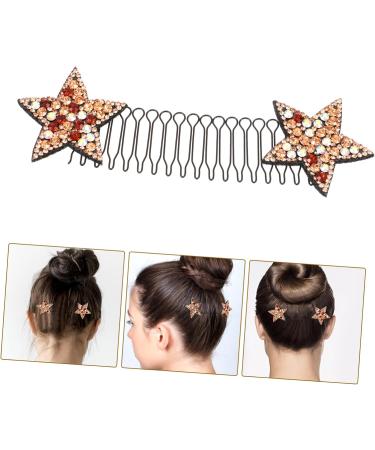 minkissy Invisible Hairpin Hair Finishing Fixer Comb Star Hair Clip Metal Hair Finishing Fixer Hair Clip Pin Wire Hair Comb Star Clips Hair Updo Clip Tools Miss Resin Back of Head 13.50X4.00X0.50CM Yellow - Buy Online on GoSupps.com
