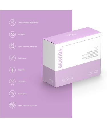 GRAVIDA Folic Acid 800 g VEGAN - Essential for Pregnancy & Breastfeeding | DHA EPA (Omega-3) Vitamin D & B12 | 2-Month Supply - Buy Online on GoSupps.com