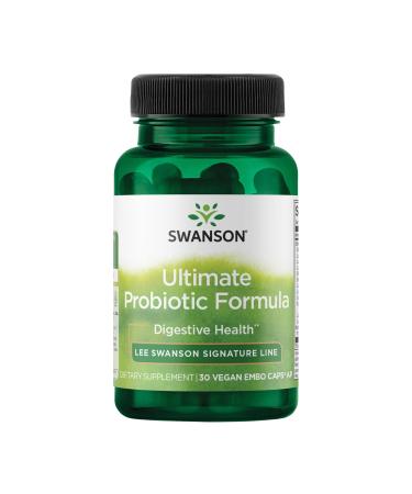 Swanson Ultimate Probiotic Formula Digestive Health Immune System Support 66 Billion CFU Prebiotic NutraFlora scFOS 30 DRcaps Veggie Capsules (Caps)