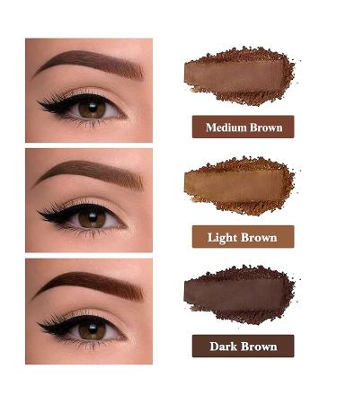Waterproof Eyebrow Stamp Stencil Kit - Brow Shaping and Stamping 6-Piece Set in Medium Brown - Buy Online on GoSupps.com