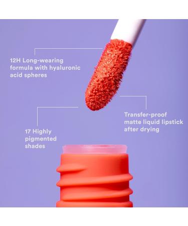3ina Longwear Lipstick 250 - Dark Pink Red Matte Lipstick | Highly Pigmented Vegan Cruelty-Free Hydrating with Hyaluronic Acid - Perfect for All-Day Wear - Buy Online on GoSupps.com