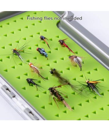 Bassdash Waterproof Fly Box - Single/Double Sided Fishing Flies Storage - Silicone Slits Insert - 7.4x4.1x0.7 - Type 8-12 - Buy Online on GoSupps.com