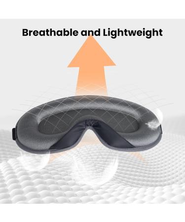 3D Contoured Light Blocking Sleep Eye Mask - Soft & Comfortable - Grey - Buy Online on GoSupps.com