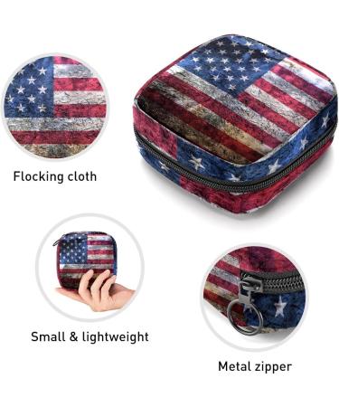 Shop Women's Bonds Storage Pockets - American Flag Portable Period Kit - Feminine Product Bag for Girls - Buy Online on GoSupps.com