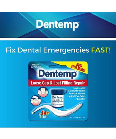Dentemp Maximum Strength Loose Cap and Lost Filling Repair Kit - Instant Pain Relief for Teeth - Long Lasting Temporary Tooth Filling - Buy Online on GoSupps.com