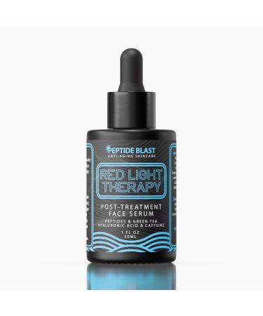 Red Light Therapy Post-Treatment Serum by Peptide Blast Amplifies & Extends Results with Marine Extract Sodium Polyglutamate & Hyaluronic Acid 1 fl oz