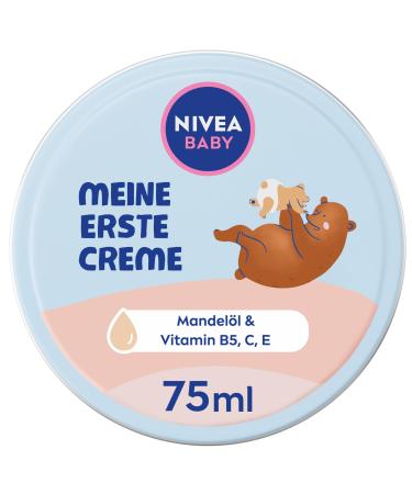 Nivea baby my first cream vegan and hypoallergenic skin cream protects and strengthens moisturizing cream for babies with almond oil and vitamins without microplastics and parabens (75 ml) 75.0 - Buy Online on GoSupps.com
