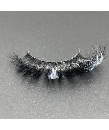 Miss Kiss MIAMI White Silver Glitter Cat Eye False Eyelashes - 20MM 3D Natural Look Makeup Women - Buy Online on GoSupps.com