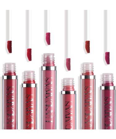 6PCS Matte Liquid Lipstick Set - Long-Lasting, Waterproof, Non-Stick Cup Lip Gloss - Perfect Gift for Women and Girls - Buy Online on GoSupps.com