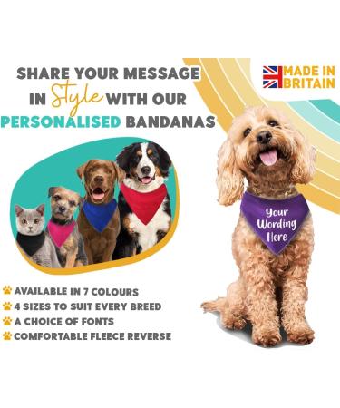 Spoilt Rotten Pets Purple Any Wording Of Your Choice Custom Dog Bandana Scarf For Dogs & Cats (S2 Small Dogs Terrier Shih-Tzu & Cockers) - Buy Online on GoSupps.com