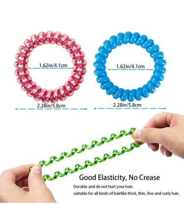DeaLott 30Pcs Spiral Hair Ties - No Crease Elastic Coil Ties for Girls, Women, and Teens - Large Size 30 Colors - Buy Online on GoSupps.com