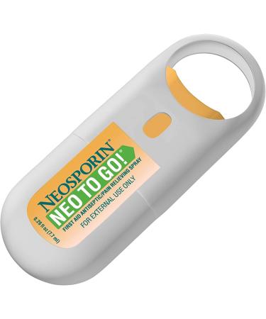 Neosporin + Pain Relief Neo To Go! Antiseptic Spray 0.26 fl oz - Fast First Aid Solution - Buy Online on GoSupps.com