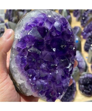Room Decoration Crystals Stones Natural Amethyst Quartz Specimen (Size : 300-400g) (Size : 600-700g)