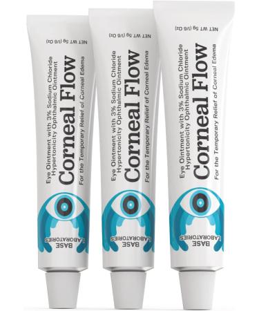 BASE LABORATORIES Corneal Edema Eye Ointment | 3% Sodium Chloride Ophthalmic | Hypertonicity Eye Drops - Triple Pack 15g - Buy Online on GoSupps.com