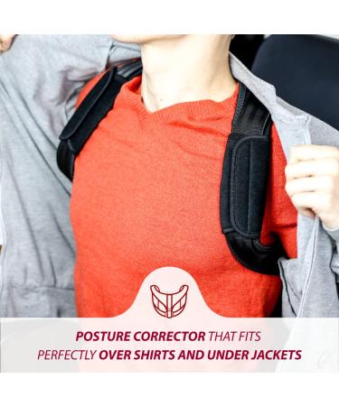 Adjustable Back Corrector Brace for Women & Men - Posture Support for Collarbone & Shoulder Blade - Plus Size Padded Clavicle Corrector - Black 2X/3X (Pack of 1) - Buy Online on GoSupps.com