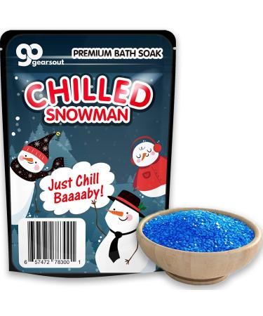 Chilled Snowman Bath Soak - Adorable Bath Gift for Kids | Blue Salts | Perfect Stocking Stuffer for Boys & Girls - Buy Online on GoSupps.com
