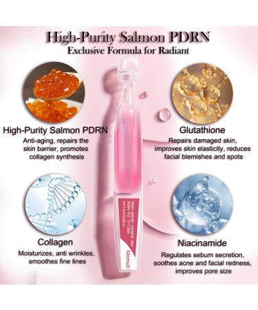 Mtmult Salmon DNA PDRN Serum - PDRN Salmon DNA Anti-Aging Ampoule with 99% Salmon DNA PDRN Collagen & Hyaluronic Acid 0.05 fl.oz x 30e Firming & Moisturizing - Fuses Salmon DNA Power - Buy Online on GoSupps.com