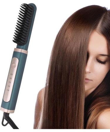 Electric Hair Straightening Brush - 5 Temp Ceramic Comb for All Hair Types | Prevent Burns & Ideal for Daily Use (US Plug - Buy Online on GoSupps.com
