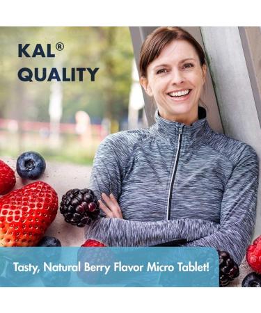 KAL B-6 B-12 Folic Acid Berry - 60 Micro Tablets | Supports Energy & Vitality - Buy Online on GoSupps.com