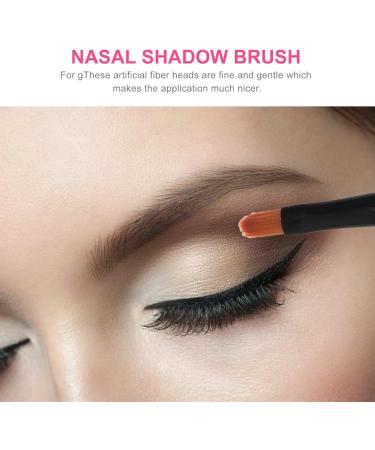 BELLIFFY 10pcs Nose Shadow Brush Travel Blush Brush Cosmetic Brush Eye Makeup Creme Blush Black Wooden Handle - Buy Online on GoSupps.com