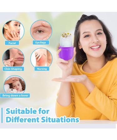 Silicone Ice Roller for Face - Skin Care Facial Tool for Icing & Cooling - Purple - Buy Online on GoSupps.com