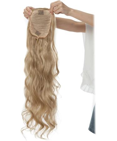 Real Fashion Drawstring Ponytail Hair Extensions Long Wavy Ponytail Blonde Black Brown 24" Clip in Hairpiece for Daliy Party Use Ash Blonde - Buy Online on GoSupps.com