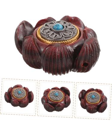 Gleavi Hand Exercise Plate - Miniature Lotus Buddha Carved Figure Wooden Desk Decor & Jewelry Pendant 3.2x2.7cm - Buy Online on GoSupps.com