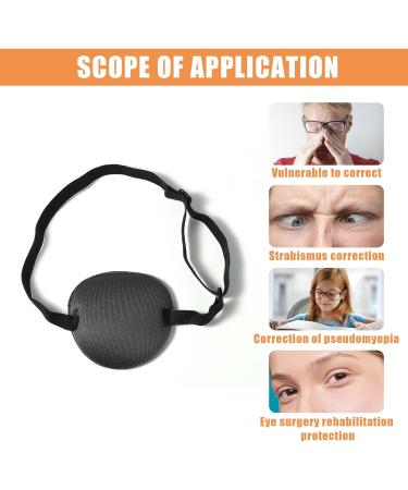 Adjustable Medical Eye Patches for Adults & Kids - 2pcs Comfortable 3D Groove Design for Surgery Recovery (Black Blue - Buy Online on GoSupps.com