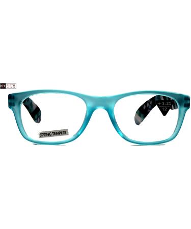 Monet Premium Reading Glasses - High-End Light Blue Square Readers +1 to +3 Magnification - International Shipping - Buy Online on GoSupps.com