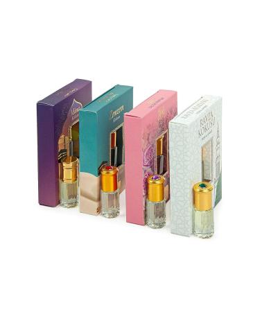 ihvan online Personal Fragrance Prayer Rug Fragrance Islamic Perfume Oil Rollerball for Men & Women Alcohol Free Sacred Scents for Worship Pack of 4-12 mL / 0.40 Fl Oz Mina Rose Zamzam Ravza Mina - Rose - Zamzam - Ravza 0.1 Fl Oz (Pack of 4) - Buy Online on GoSupps.com