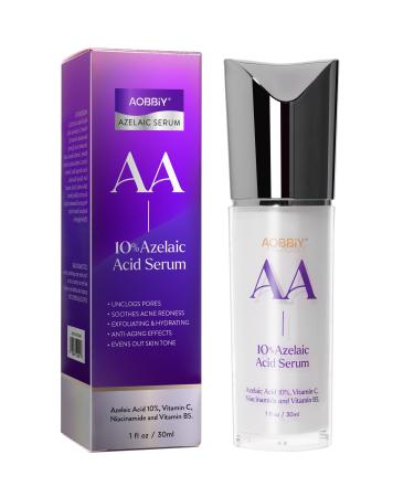 Azelaic Acid Serum: Azelaic Acid 10% for Acne Treatment and Boost Skin Radiance - Fast Rosacea Skin Care - Redness Relief Face with Niacinamide & Vitamin C 1 Fl Oz (30ml)