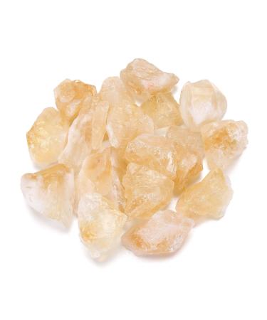 Jovivi Bulk Natural Citrine Healing Crystals Rough Stone Large 1" Raw Rock Crystals for Tumbling, Cabbing, Decoration, Wire Wrapping, Wicca & Reiki - 0.5 lb