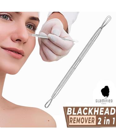 Glamified Blackhead Remover Professional Skincare Spot Treatment Blackhead Remover Tool for Blemish Comedone Whiteheads Pimple Popper with Double Sided Soft Touch and Anti-Slip Design - Buy Online on GoSupps.com