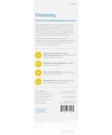 Frida Baby Triple-Angle Toddler Toothbrush - Yellow | Gentle Teeth Cleaning - Buy Online on GoSupps.com