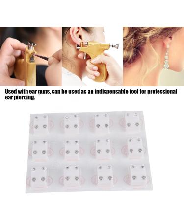 Ear Piercing Gun Tools Ear Piercing Gun Ear Stud 12 Pairs Ear Studs Ear Piercing Gun Earplug Titanium Steel Hygienic for Ear Piercing - Buy Online on GoSupps.com