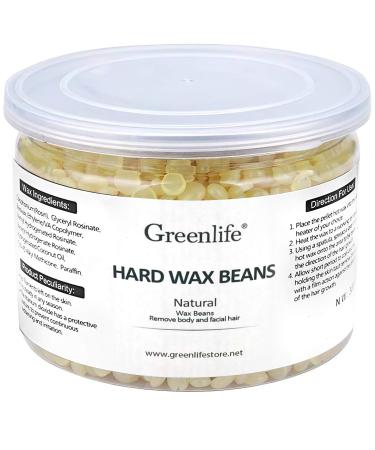 GreenLife 300g Hard Wax Beads Hard Wax Beans Hair Removal Painless Waxing Bean Home wax Kit for Facial Legs Arms Body Bikini Brazilian Pearl Depilatory Hot Waxs for Women and Men (300g bottled Honey)