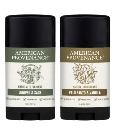 American Provenance Juniper & Sage and Palo Santo & Vanilla Deodorant Bundle