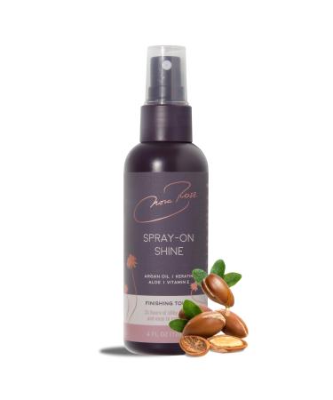 Nora Ross Spray-On Super Shine Frizz Control Moisturising Spray with Keratin Argan oil Primrose Oil & Vitamin A Lightweight Hair Mist for All Hair Types Styling Hair Spray 4 Oz