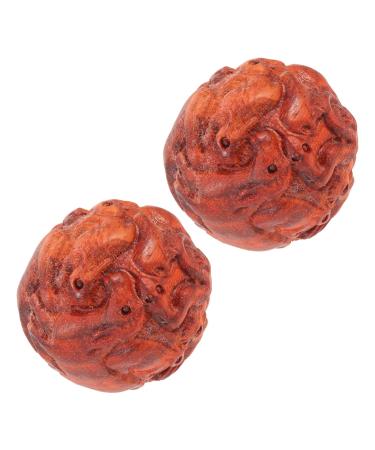 Fomiyes 1 pair of relaxing handballs made of wood hand massage balls practical massage balls finger massage ring finger massage fleab massage ball gentle rolling balls hand -rolling balls meridian