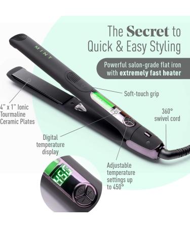 Professional Series Ultra-Smooth Cosmo Flat Iron for Thick Hair | MINT Salon-Grade Ionic Hair Straightener | Travel-Friendly Dual Voltage - Buy Online on GoSupps.com