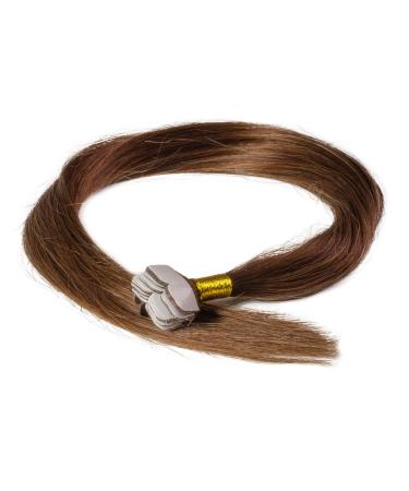 Hair2Heart Premium Mini Tape Extensions - 36 Real Hair Tapes 60cm 8/03 Light Blonde Natural Gold & #8 Light Brown - Buy Online on GoSupps.com
